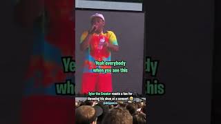 Tyler the Creator Roasts a Fan for Throwing His Shoe 😂
