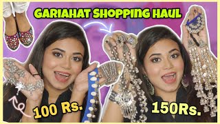 Affordable *Gariahat* Shopping Haul under 400 Rs.| Trendy Oxidize Jewelry,Footwear,Dupatta Haul