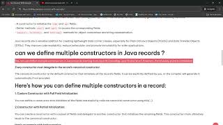 Java Records Latest Java Feature|| Records In Java
