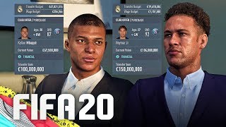 SIGNING NEYMAR \u0026 MBAPPE IN FIFA 20 CAREER MODE!!!