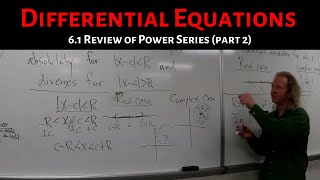 Differential Equations: Lecture 6.1 Review of Power Series (Part 2)