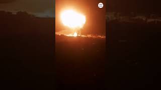 ليل صنعاء يتحول الى نهار.. لحظة انفجار محطة الغاز في صنعاء