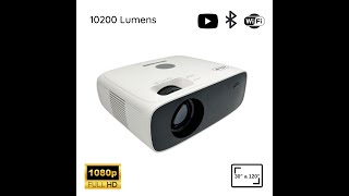 Projetor Knup 10200 lumens 1080p Full HD até 120 Polegadas