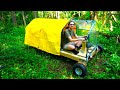 Building a Camper You Can Drive Around  - Full Build & Night In The Forest