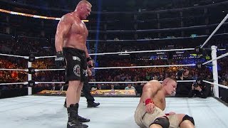 WWE Network: Brock Lesnar repeatedly suplexes John Cena: SummerSlam 2014