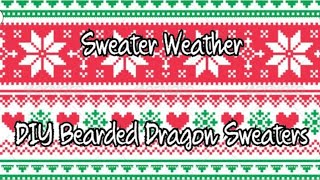 DIY Christmas Sock Sweaters for Bearded Dragons