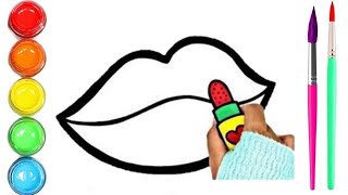 Drawing lips for children/Рисование губ для детей /Bolalar uchun lab rasm chizish