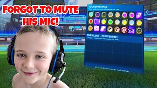 Scammer Forgets to Mute his Mic in Rocket League! (Scammer Gets Scammed)
