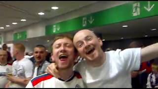 BWFC Fans enjoying the Wembley atmosphere