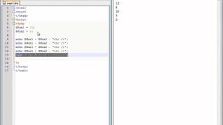PHP Lesson 10 - Arithmetic Operators, Incrementing and Decrementing Variables