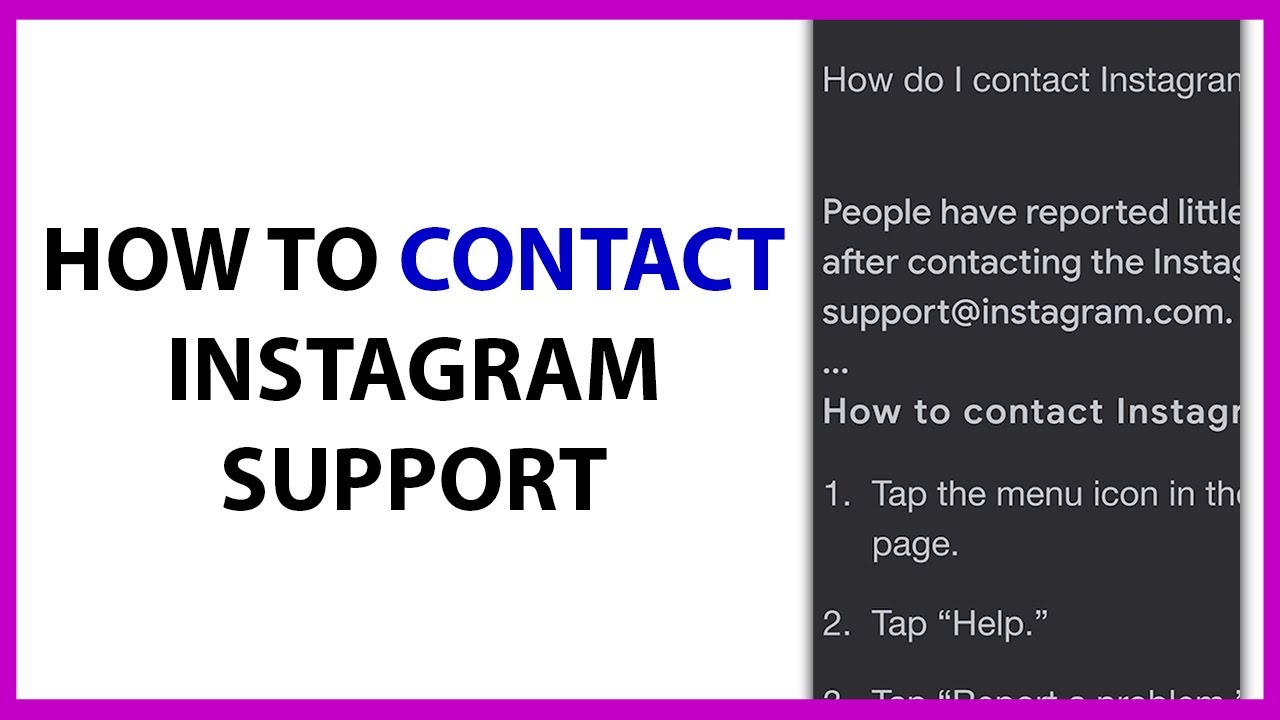 How To Contact Instagram Support In 2024 - YouTube