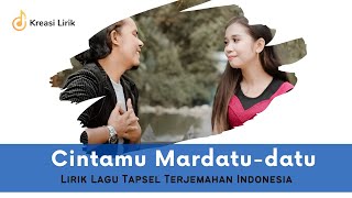 Cintamu Mardatu datu Farro Simamora feat Vifa Agora Lirik Lagu Tapsel Terbaru