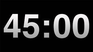 Timer 45 Minutes Timer Video Countdown Black Background