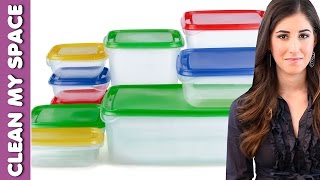 Cleaning Plastic Containers: How to Clean Plastic Food Storage Items Fast \u0026 Easy (Clean My Space)