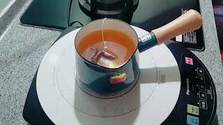 │迷你小廚房vlog│ 早安鮮奶茶 鍋煮紅茶包加鮮奶  Solid Honey Ware 日本富士琺瑯 》morning  milk pot boil black tea add fresh milk