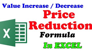 How to Calculate Price Reduction or Increment by certain percentage in Excel by Computer Geek