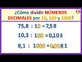 📌 DIVIDIR un decimal por 10 100 y 1000 | Super fácil 😊