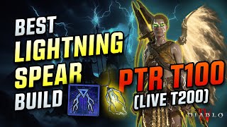 Best Lightning Spear Build on PTR Cleared Pit100 (=Live Pit200) - S6 Diablo 4