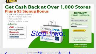 How to use ebates and get $5 FREE! NO FORMS OR SPAM!