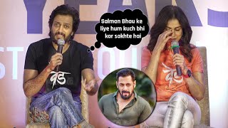 We will do Anything for him - Riteish Deshmukh & Genelia Show RESPECT and Kind Words for Salman Khan