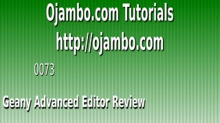 Ojambo - Geany Advanced Editor Review (vs 0073)