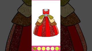 How To Drawing a picture of princess frock / Frock Drawing for Kids