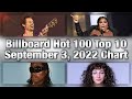 Billboard Hot 100: Top 10 Singles Now! (September 3, 2022)