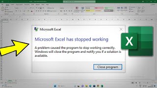 Microsoft excel has stopped working in Windows 11 /10/8/7 | How To Fix Ms Excel Has Stopped Error ✅