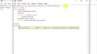 program to get execution time for a Python method