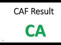 CAF result 2020 congratulations  || what to do next??