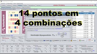 Lotofácil: 14 pontos em 4 combinações