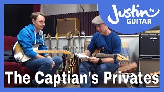 "The Captain's Privates" Lesson #1! Lee's private guitar lessons with Justin!