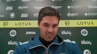 Norwich 0-5 Arsenal I Mikel Arteta press conference | All played well to score five away