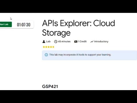 Api Explorer:Cloud Storage #GPS421