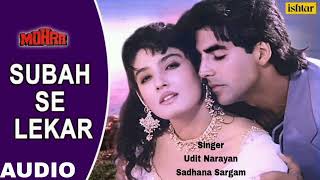 Subah Se Lekar Sham Tak -  Mohra | Akshay K., Raveena T. | Sadhana Sargam, Udit Narayan | 90s Songs