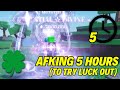 AFKing for 5 Hours to Try Luck Out in Sol's RNG... (I need luck)