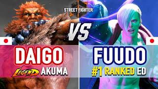 SF6 🔥 Daigo (Akuma) vs Fuudo (#1 Ranked Ed) 🔥 SF6 High Level Gameplay