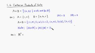 1.6: Cartesian Products of Sets