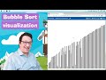 Bubble sort visualization in JavaScript | Uses p5.js in codeguppy environment