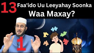 Waa Maxay 13 Faa'ido Uu Leeyahay Soonka?  ** (Q# 1):::Dr Ahmed Al-Yamani