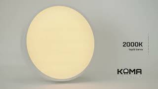 Ukázka změny chromatičnosti 2000-6000K - LED stropní svítidlo 24W 24V DUALWHITE - bílé tělo