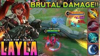 LAYLA NEW BRUTAL DAMAGE BUILD FOR SOLO RANK (Pls try)!! - MLBB