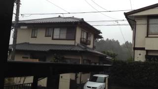 台風26号の雨と風