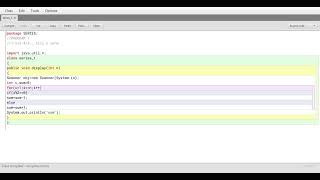 Blue Java : Series program part 1
