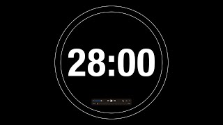 28 Minute Timer - 1680 Second Timer Countdown with progress ring (4K)