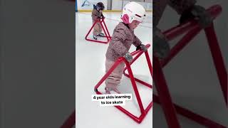 4-year-old twins learn to skate on Balance Blades.
