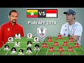 Head To Head Line Up Myanmar vs Indonesia Laga 1 Fase Grup Piala AFF 2024