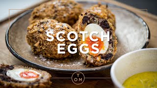 Cooking Proper Classics with Tom Kerridge: Black Pudding Scotch Eggs Recipe