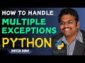 HOW TO HANDLE MULTIPLE EXCEPTIONS IN PYTHON PROGRAMMING || EXCEPTION HANDLING
