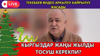 ӨМҮРБЕК ТЕКЕБАЕВ ВИДЕО АРКЫЛУУ КЫРГЫЗ ЭЛИНЕ КАЙРЫЛУУ ЖАСАДЫ